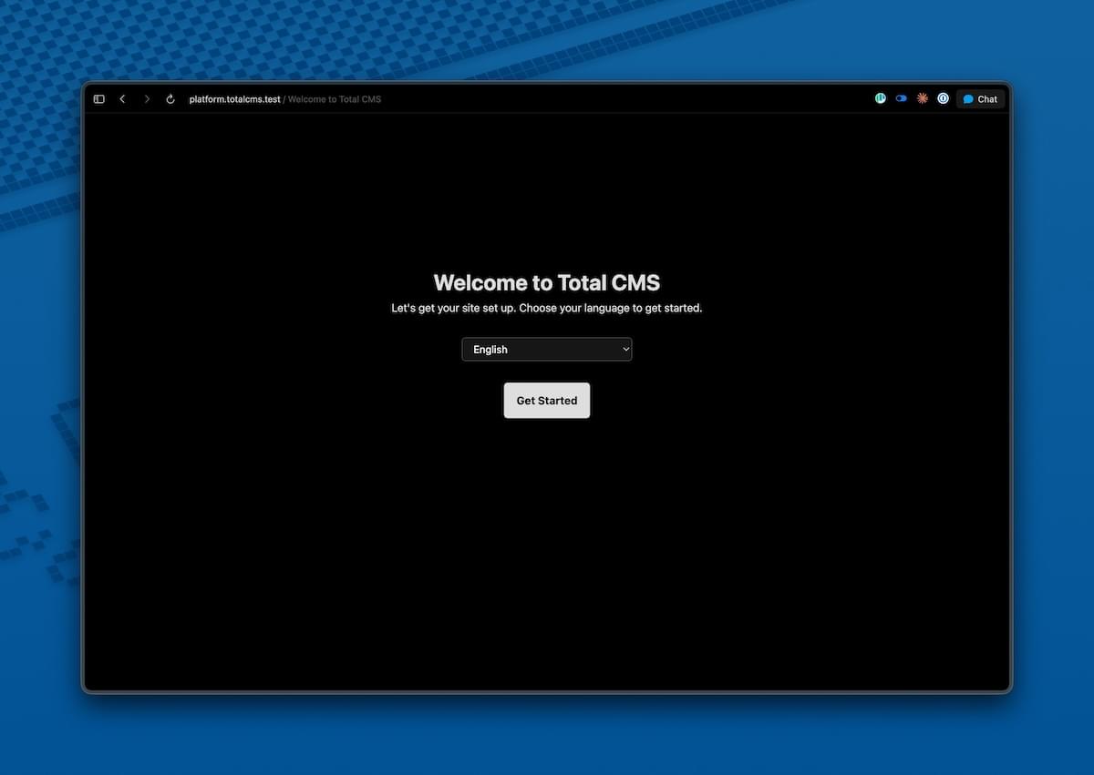 Setup Wizard — Welcome screen